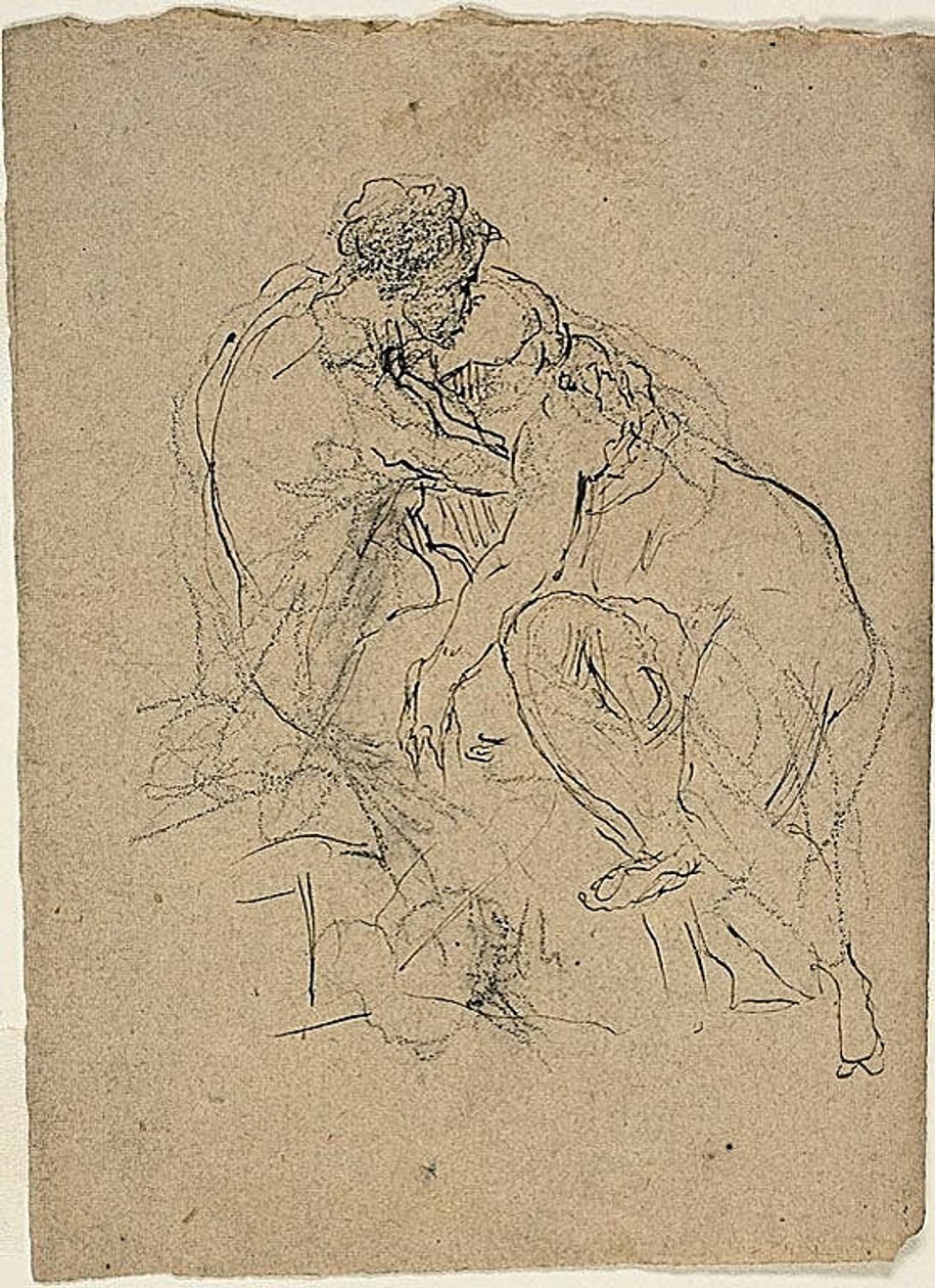 Pareja sentada abrazándose de Jean Baptiste Carpeaux