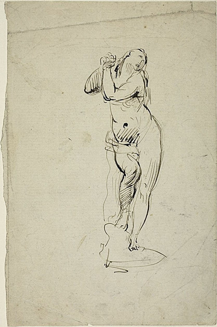 Mujer de pie con las manos juntas de Jean Baptiste Carpeaux