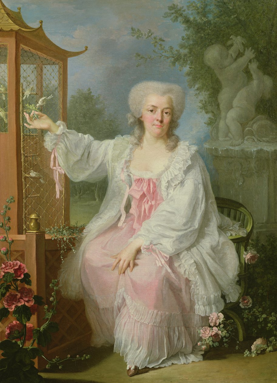 Retrato de una dama junto a una pagoda de Jean Baptiste Charpentier