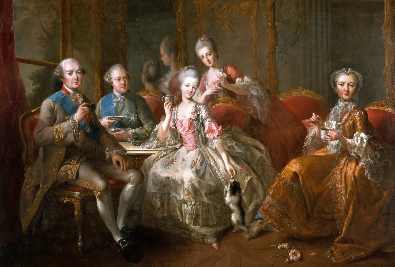 La taza de chocolate La familia Penthièvre de Jean Baptiste Charpentier