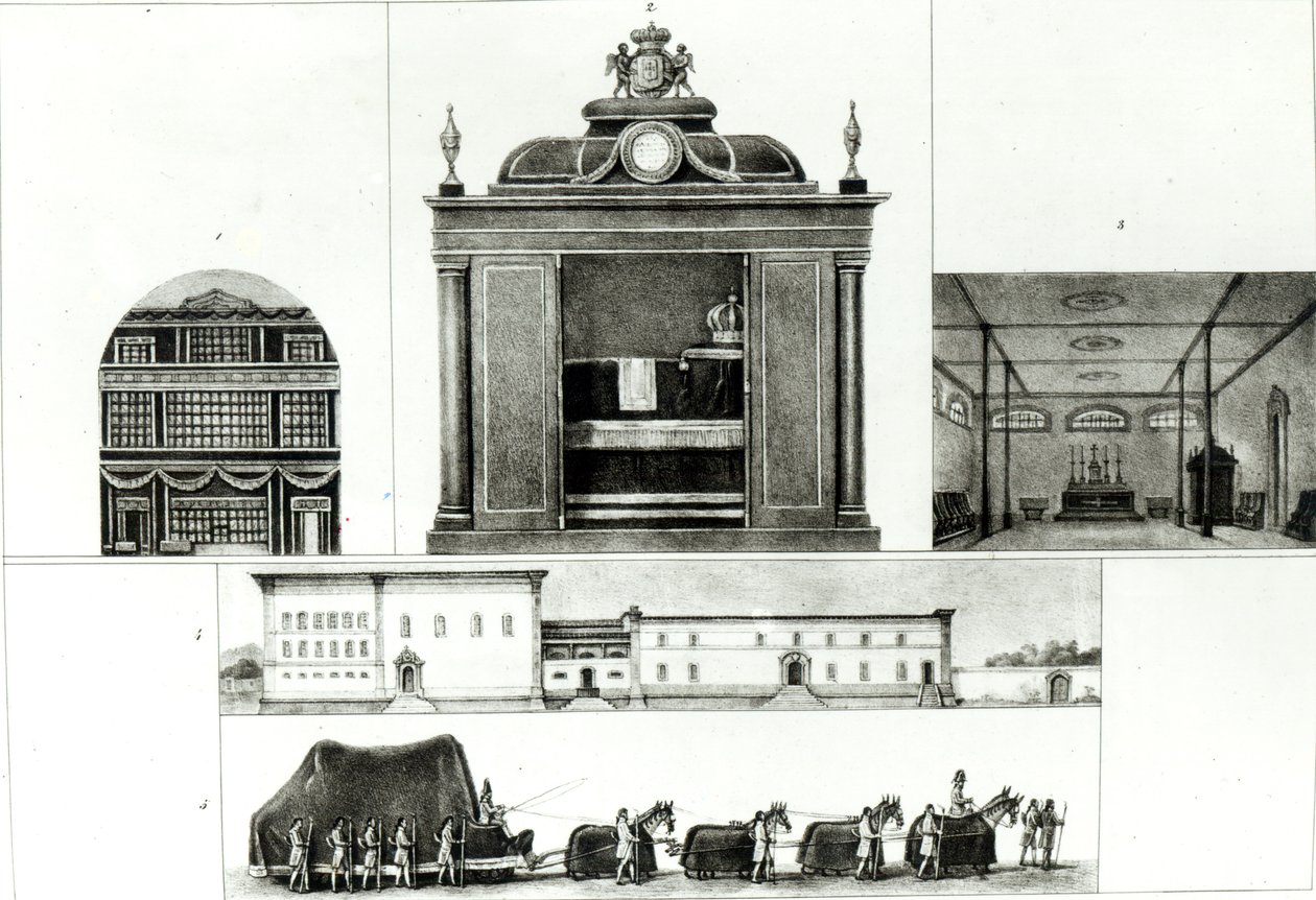 Procesión funeraria y monumento del Emperador Leopoldo, de 