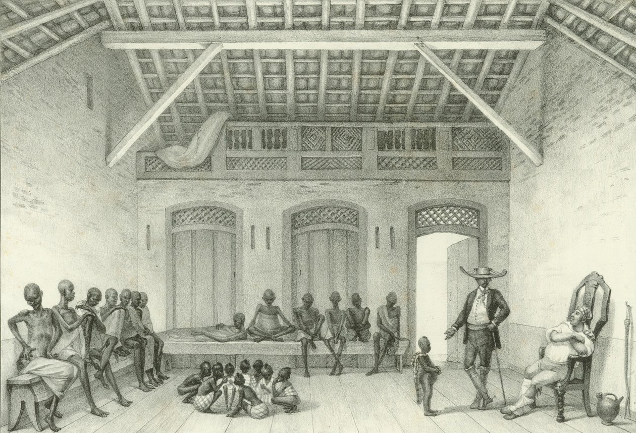 Tienda para la venta de esclavos, 1835 de Jean Baptiste Debret
