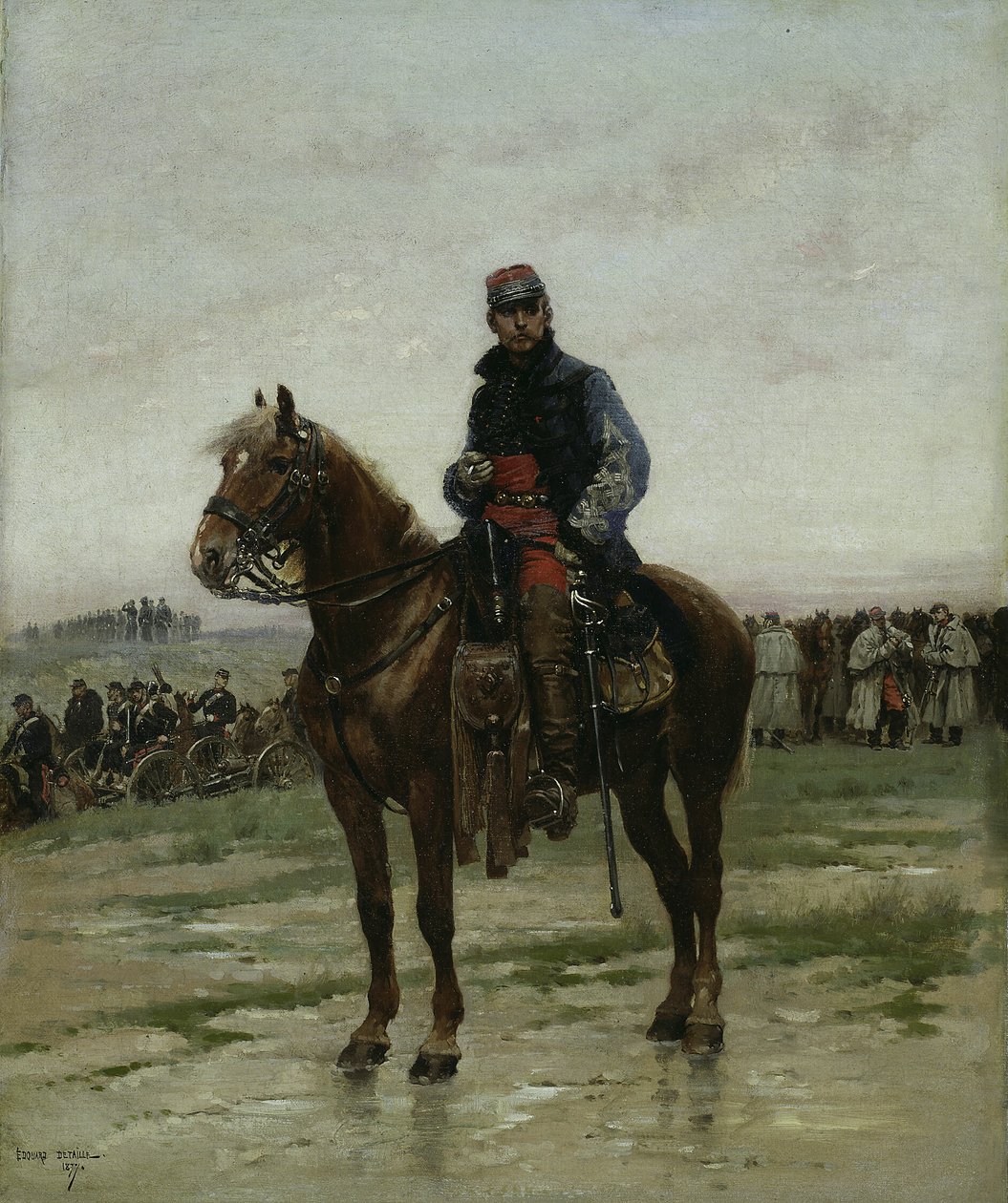 Un oficial montado de Jean Baptiste Edouard Detaille