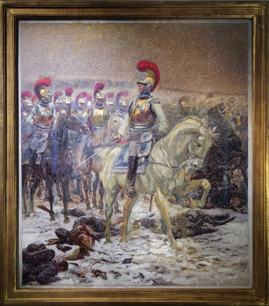 Antes de la carga, los Carabineros tomaron la Batalla de Winkowo (o Taroutino, Rusia) de Jean Baptiste Edouard Detaille