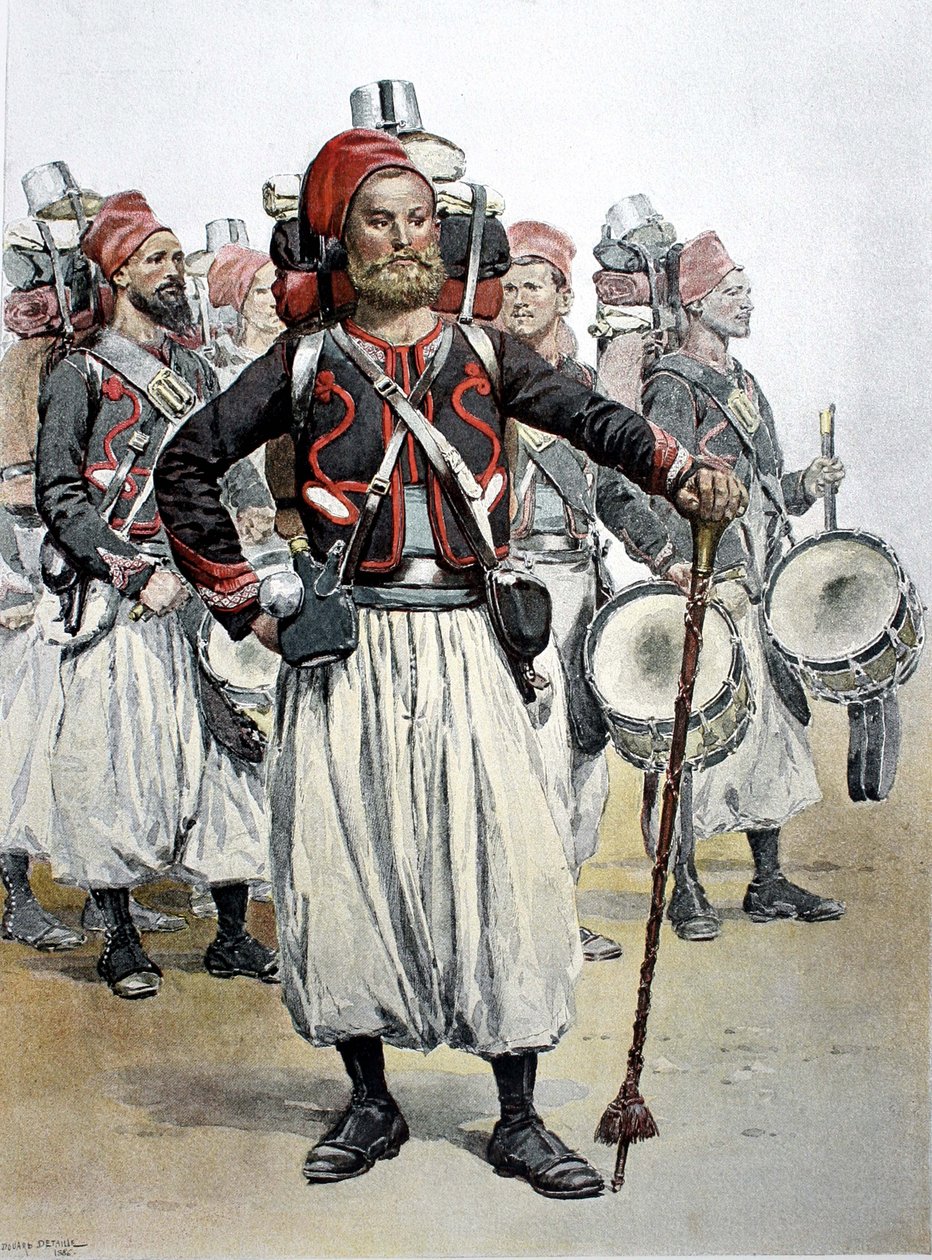 Tambor mayor Zouave, Norte de África de Jean Baptiste Edouard Detaille