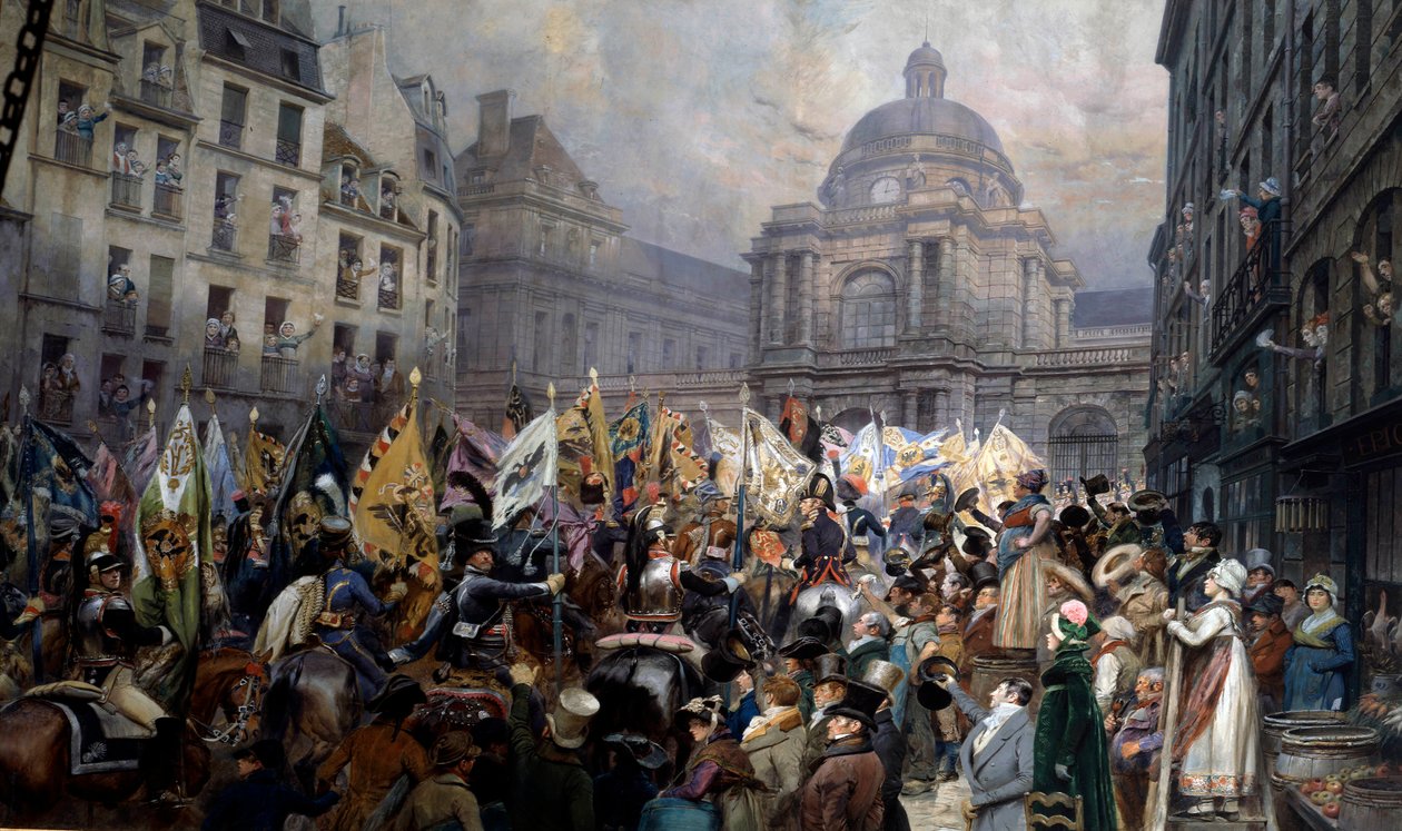 Entrega al senado de trofeos después de la batalla de Ulm y Austerlitz (1 de enero) de Jean Baptiste Edouard Detaille
