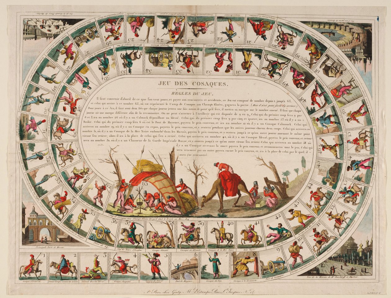 Juego de cosacos, 1815 de Jean Baptiste Genty
