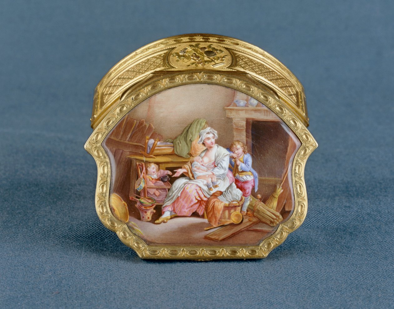 Jean-Marie TironSnuffbox: " La Scilencia o La Buena Madre " según J. -B. Greuze1766-1767 ... de Jean Baptiste Greuze