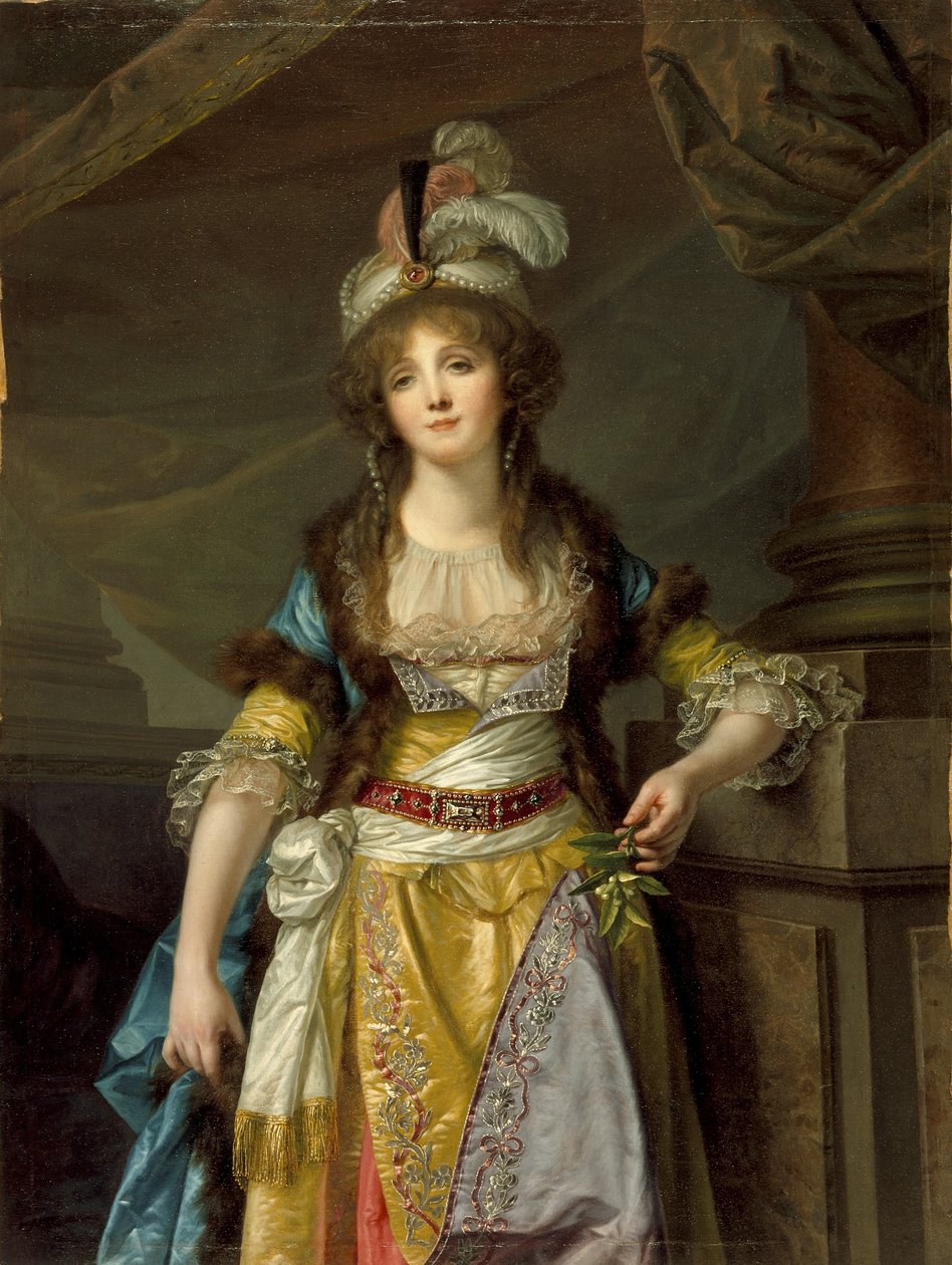 Retrato de una Dama en Vestido Turco de Fantasía, c.1790 de Jean Baptiste Greuze