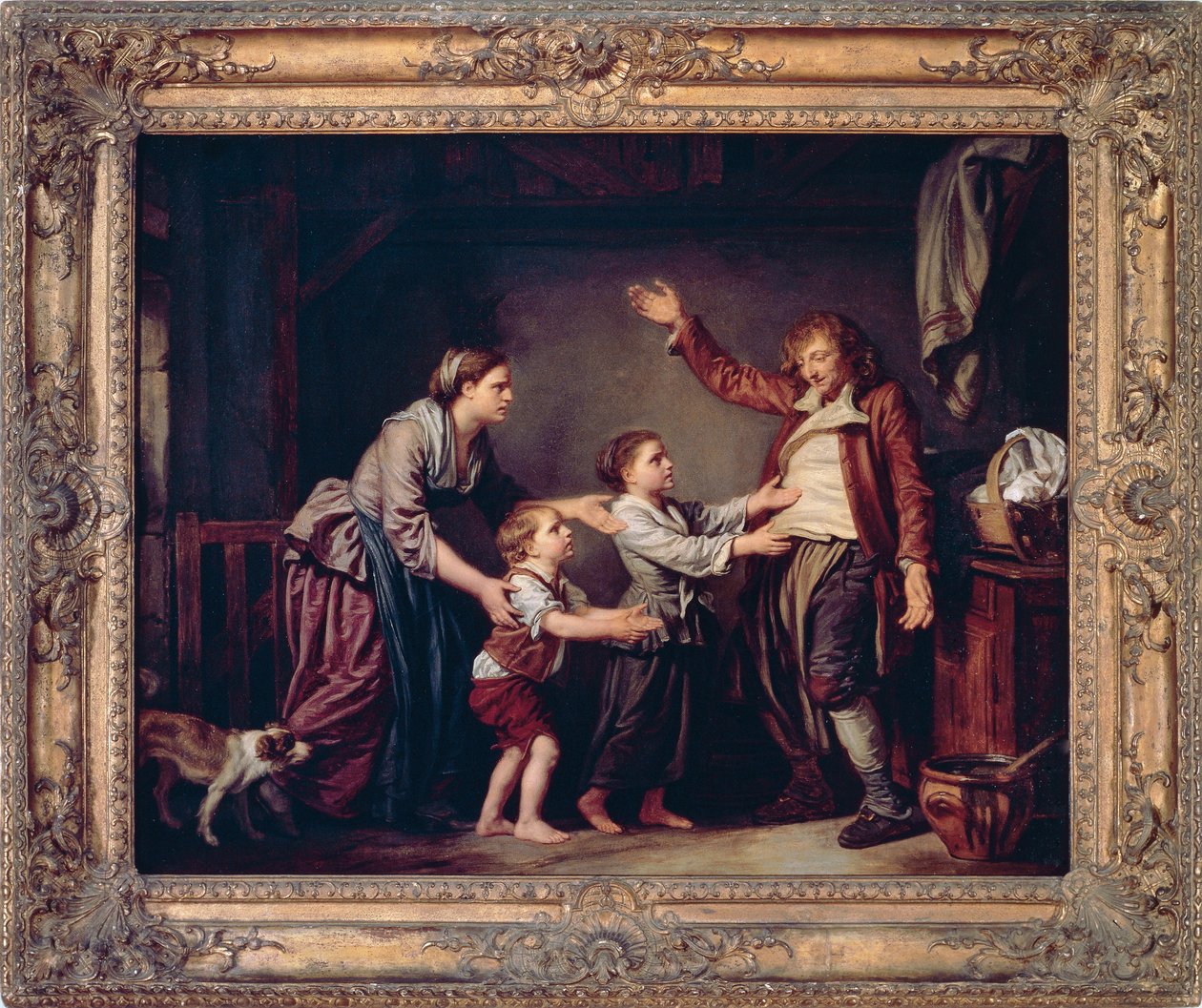 El regreso del borracho de Jean Baptiste Greuze
