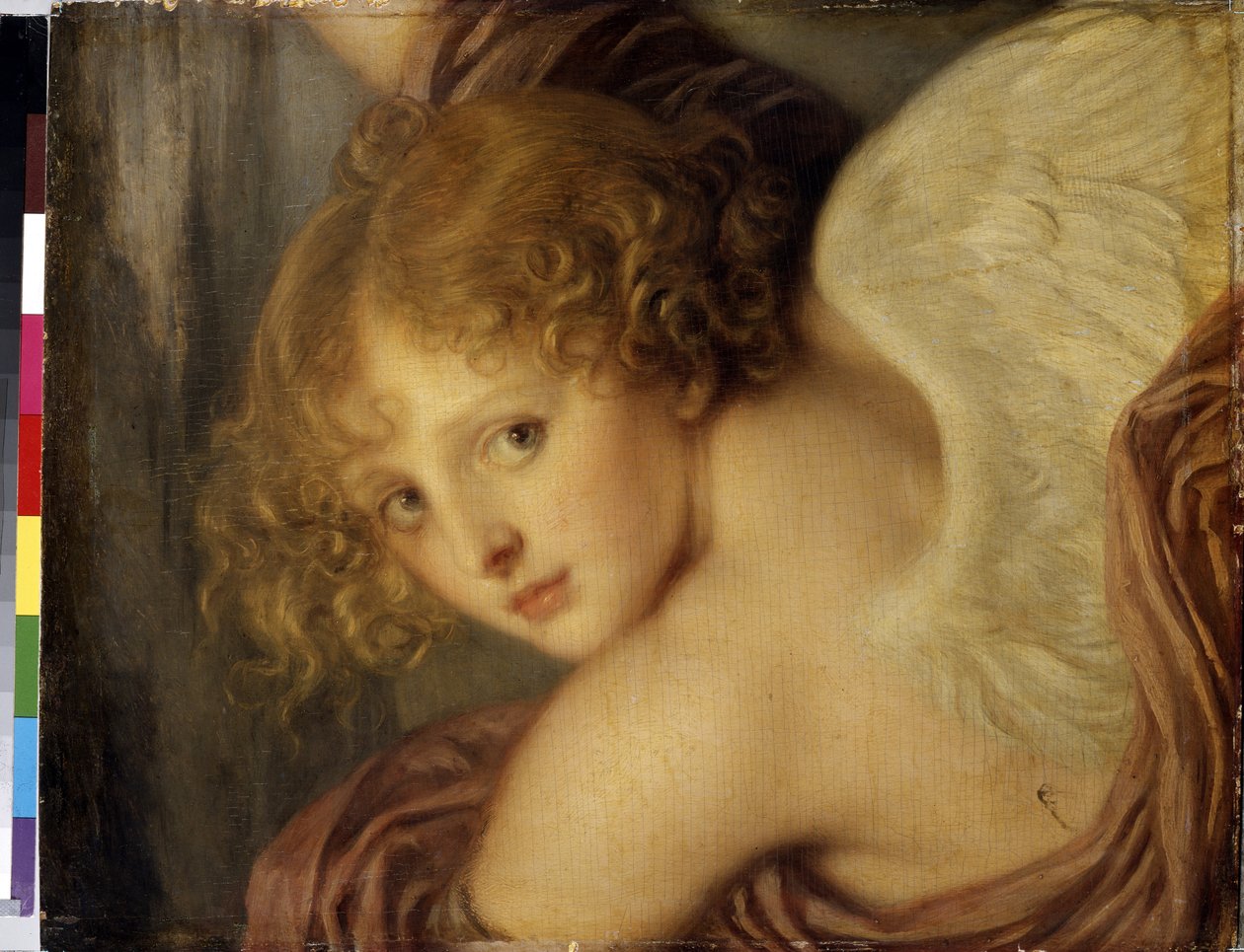 ""Tete de cupidon"" (Cabeza de Cupido) Pintura de Jean Baptiste Greuze (1725-1805) 1786 Museo del Hermitage San Petersburgo de Jean Baptiste Greuze