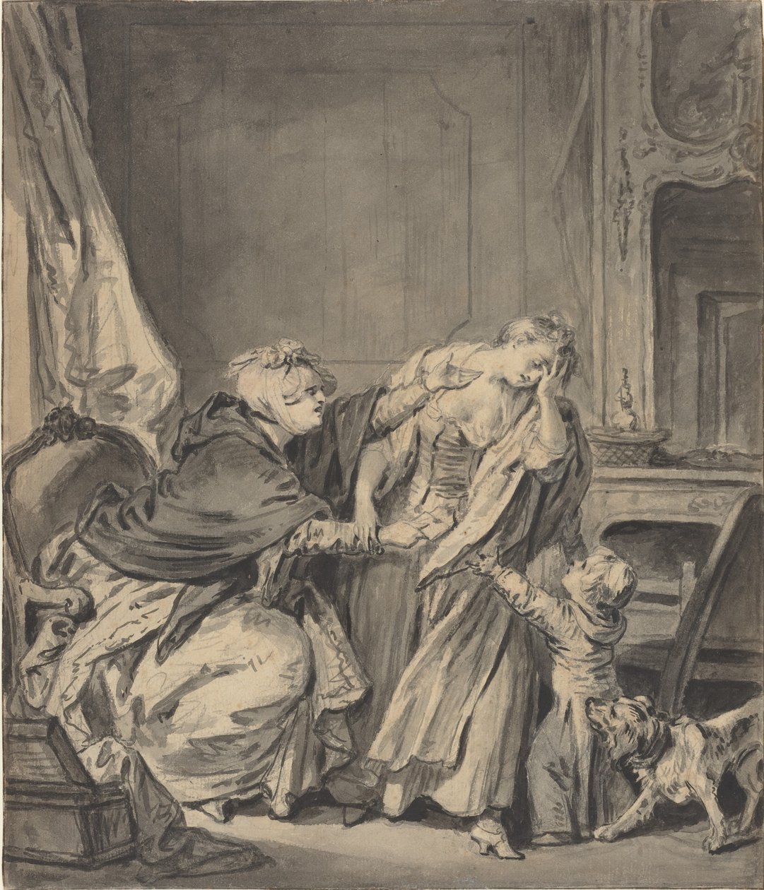 La madre enojada de Jean Baptiste Greuze