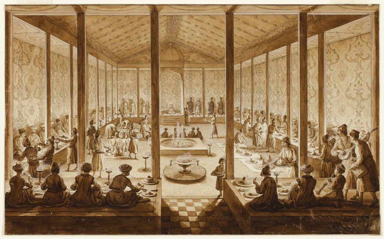 Oriental Banquet Scene de Jean Baptiste Hilaire
