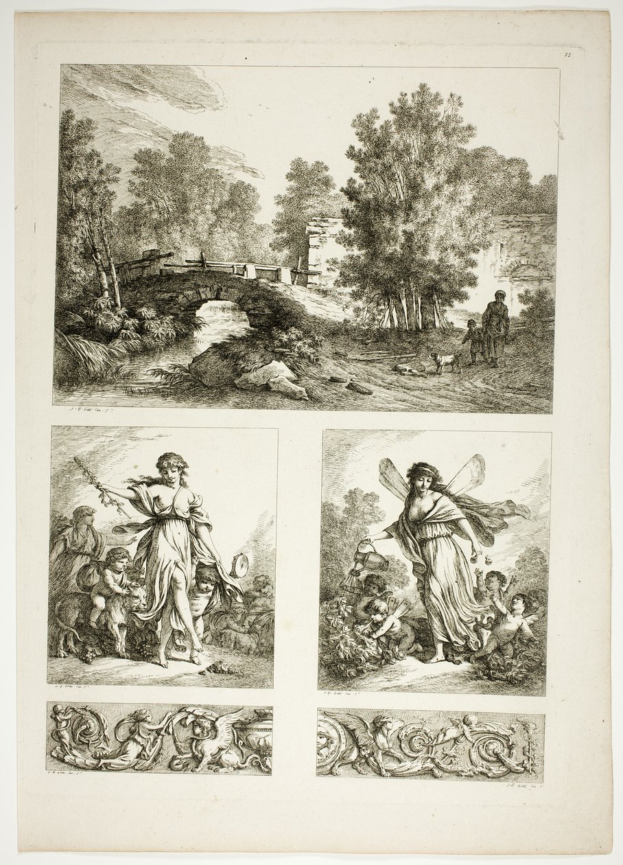 Placa 22 de 38 de Oeuvres de J. B. Huet de Jean Baptiste Huet