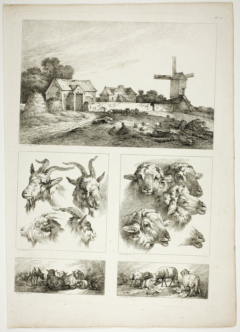 Placa 28 de 38 de Oeuvres de J. B. Huet de Jean Baptiste Huet