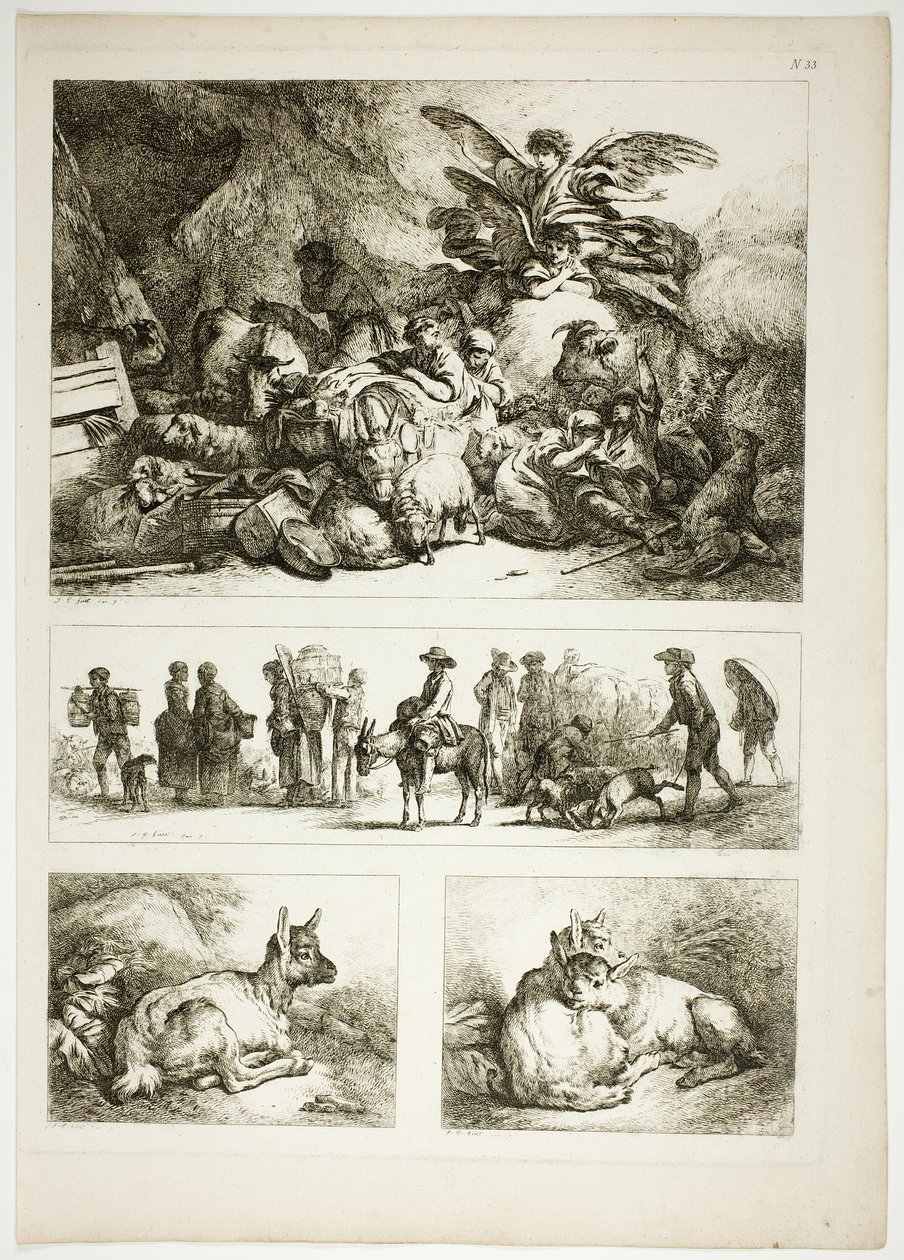 Placa 33 de 38 de Oeuvres de J. B. Huet de Jean Baptiste Huet