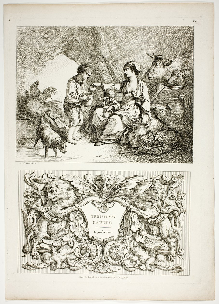 Placa trece de 38 de Oeuvres de J. B. Huet de Jean Baptiste Huet