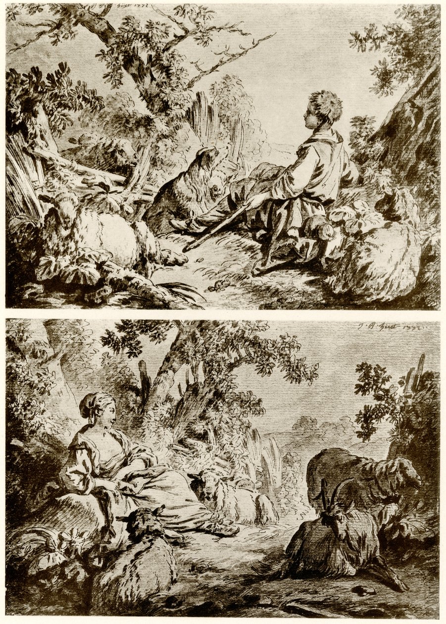 Pastor y pastora de Jean Baptiste Huet