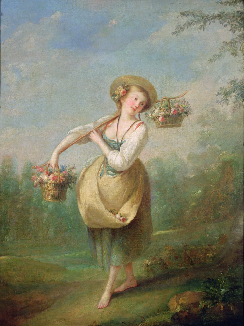 La vendedora de flores de Jean Baptiste Huet