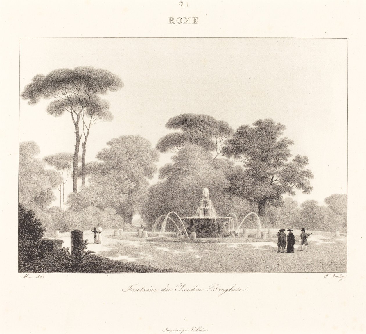 Fuente del Jardín Borghese de Jean Baptiste Isabey