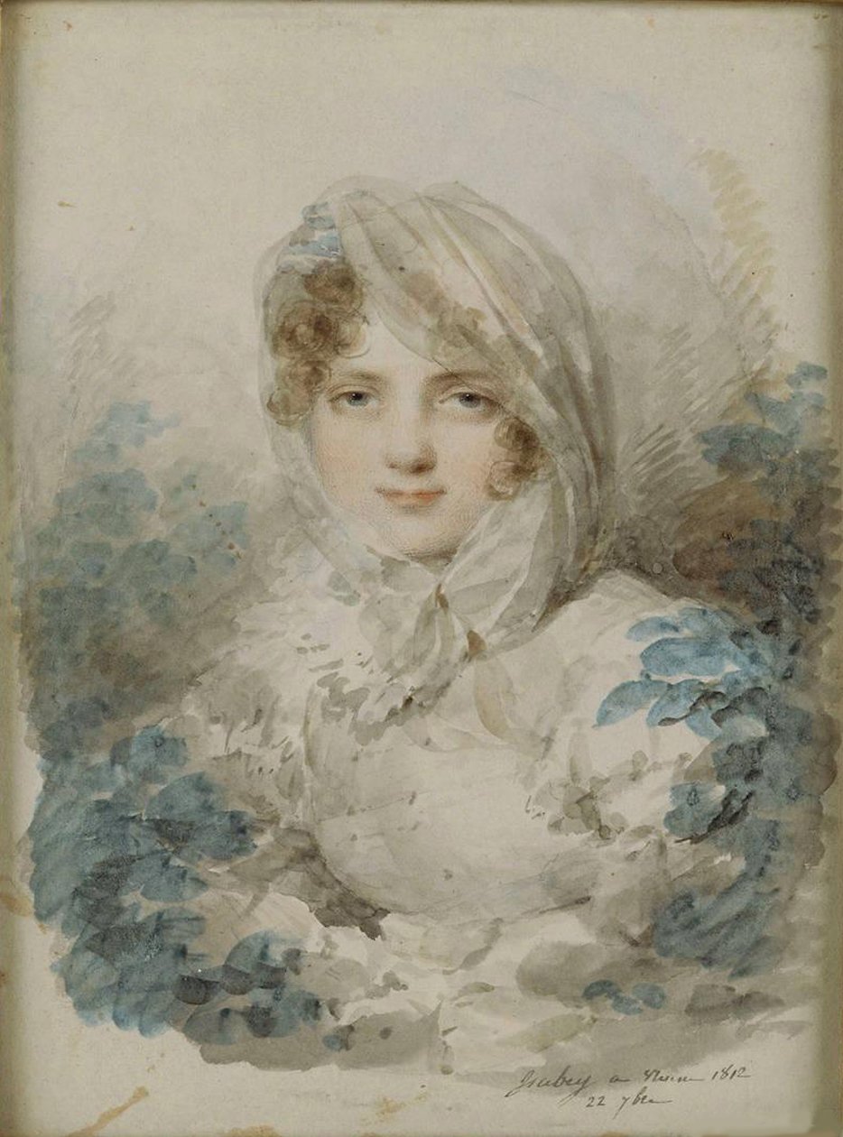 Retrato de Ekaterina Pavlovna Bagration 1783-1857, nacida Skavronska de Jean Baptiste Isabey