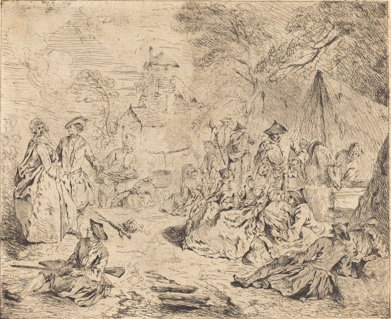 Tropas descansando de Jean Baptiste Joseph Pater