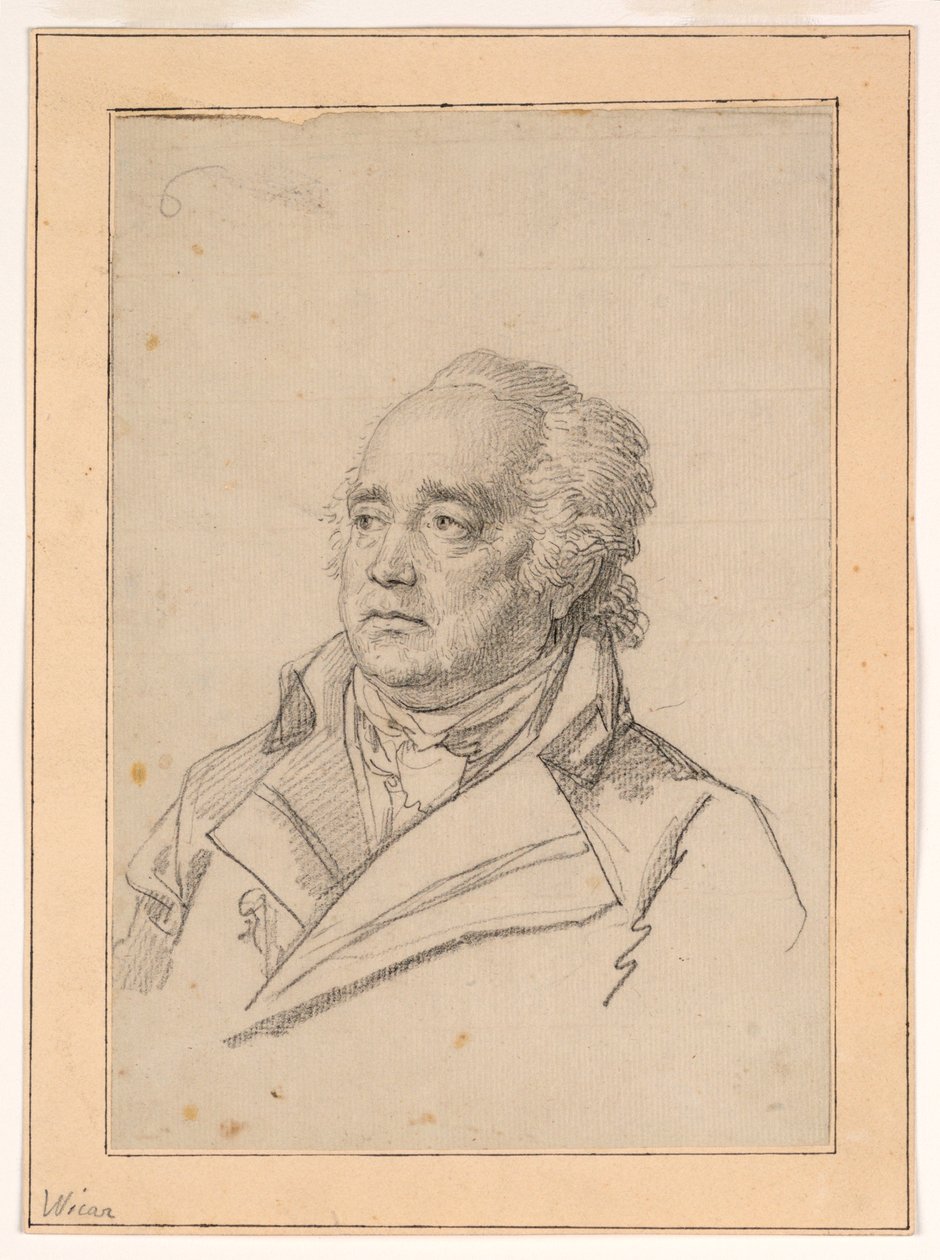 Retrato de un hombre, Giuseppe Valadier de Jean Baptiste Joseph Wicar