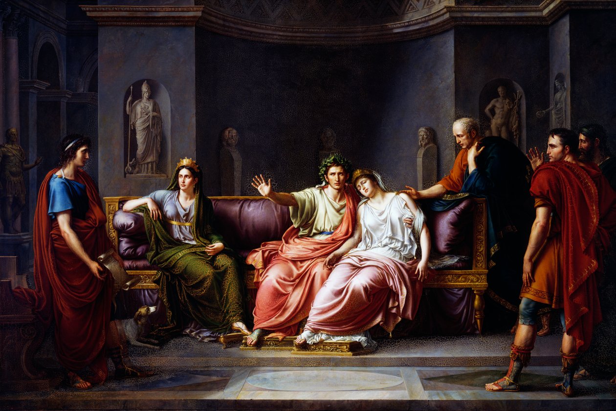 Virgilio leyendo el sexto canto de la Eneida de Jean Baptiste Joseph Wicar
