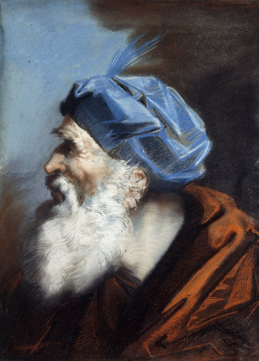 Una Cabeza de José de Arimatea, Mirando a la Izquierda de Jean Baptiste Jouvenet