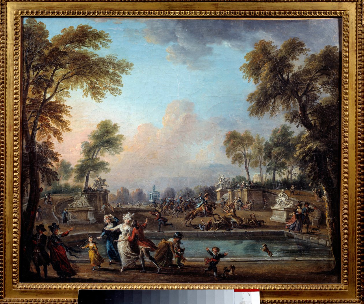 La carga del Príncipe de Lambesc en el Jardín de las Tullerías el 12 de julio de Jean Baptiste Lallemand