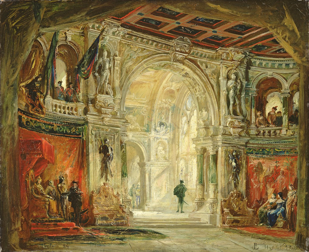 Hamlet, Acto I, 1884 de Jean Baptiste Lavastre