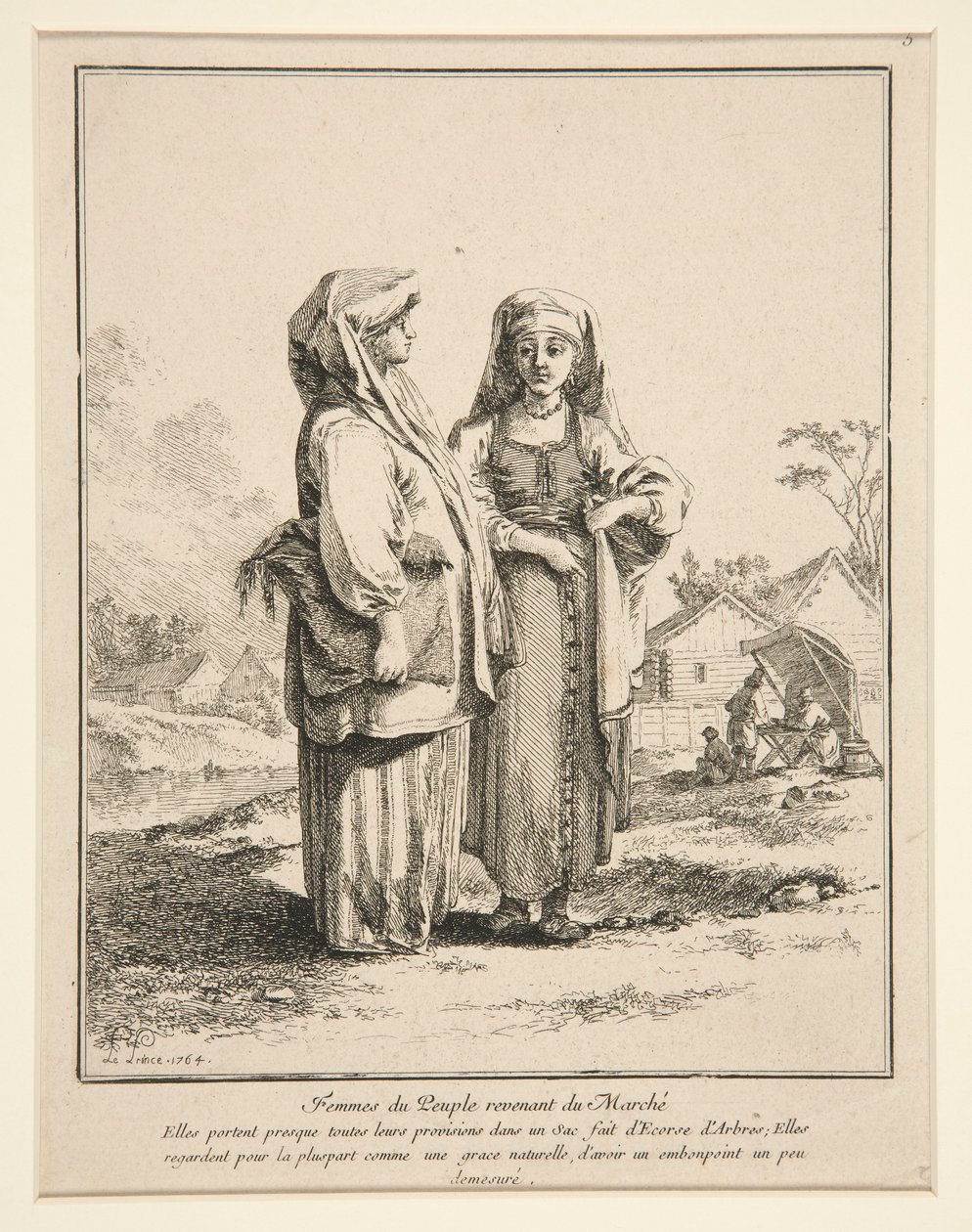 Femmes du Peuple Revenant du March? (Mujeres del pueblo que regresa del mercado) de Jean Baptiste Le Prince