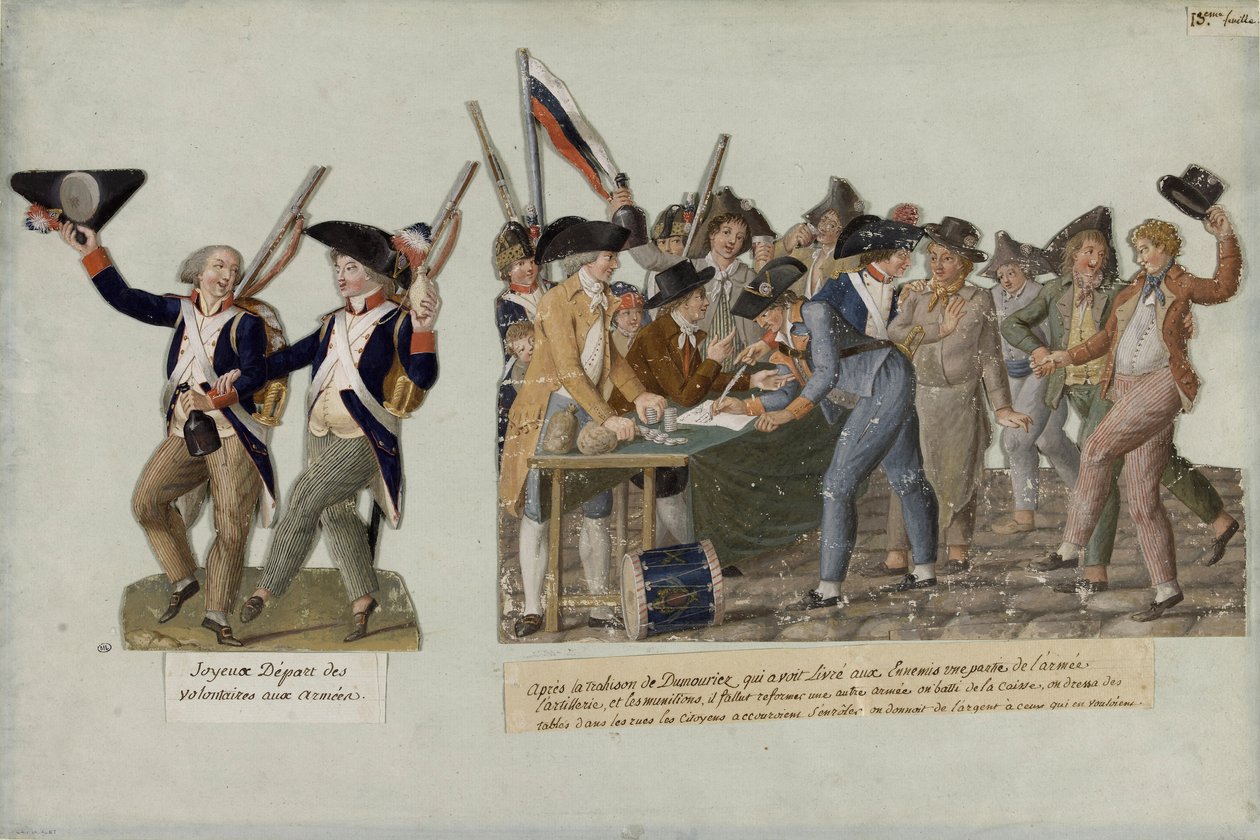 La partida de los voluntarios para los ejércitos revolucionarios de Jean Baptiste Lesueur