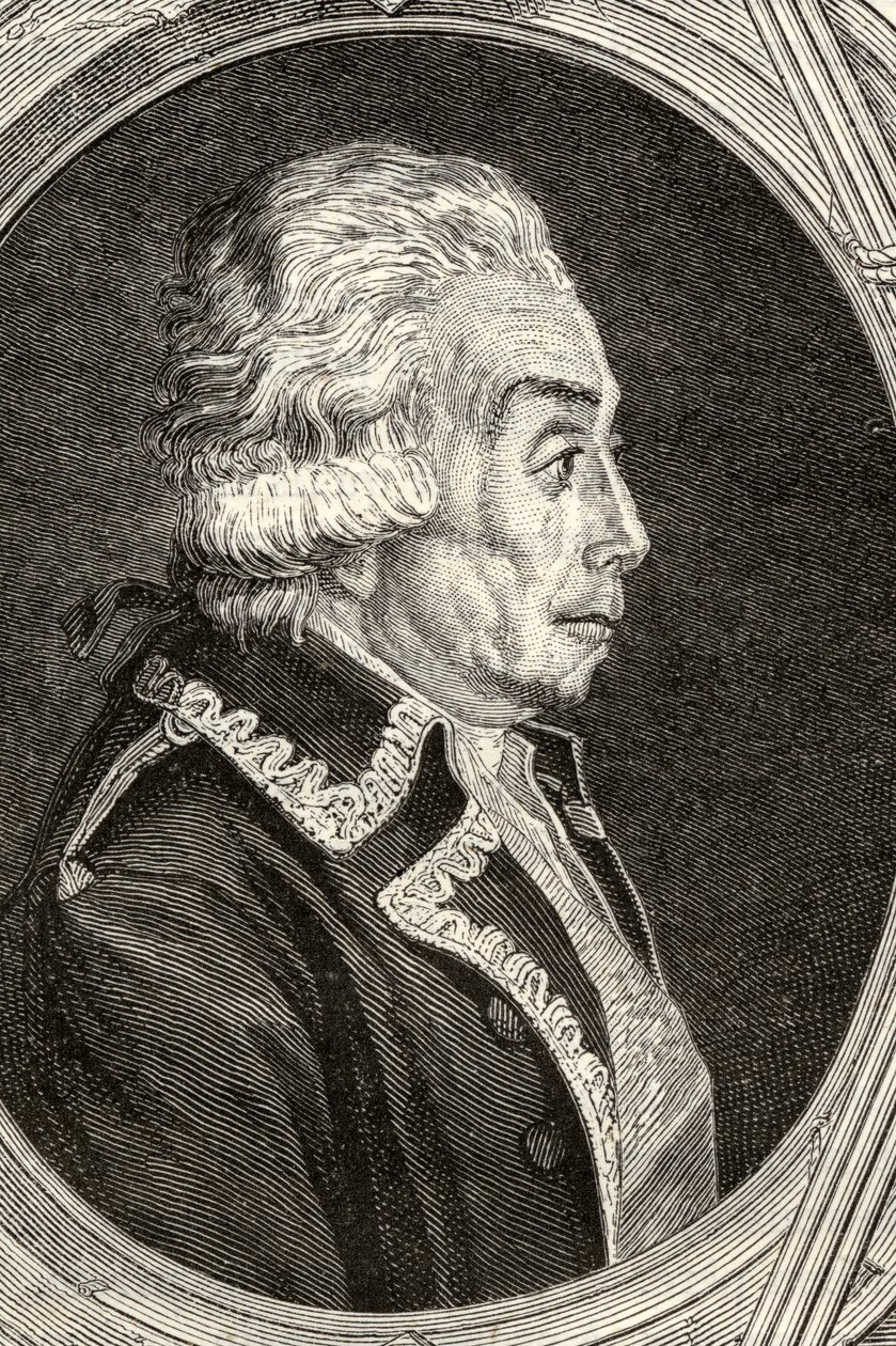 Conde Nicolas Luckner, grabado por Pannemaker-Ligny, de 