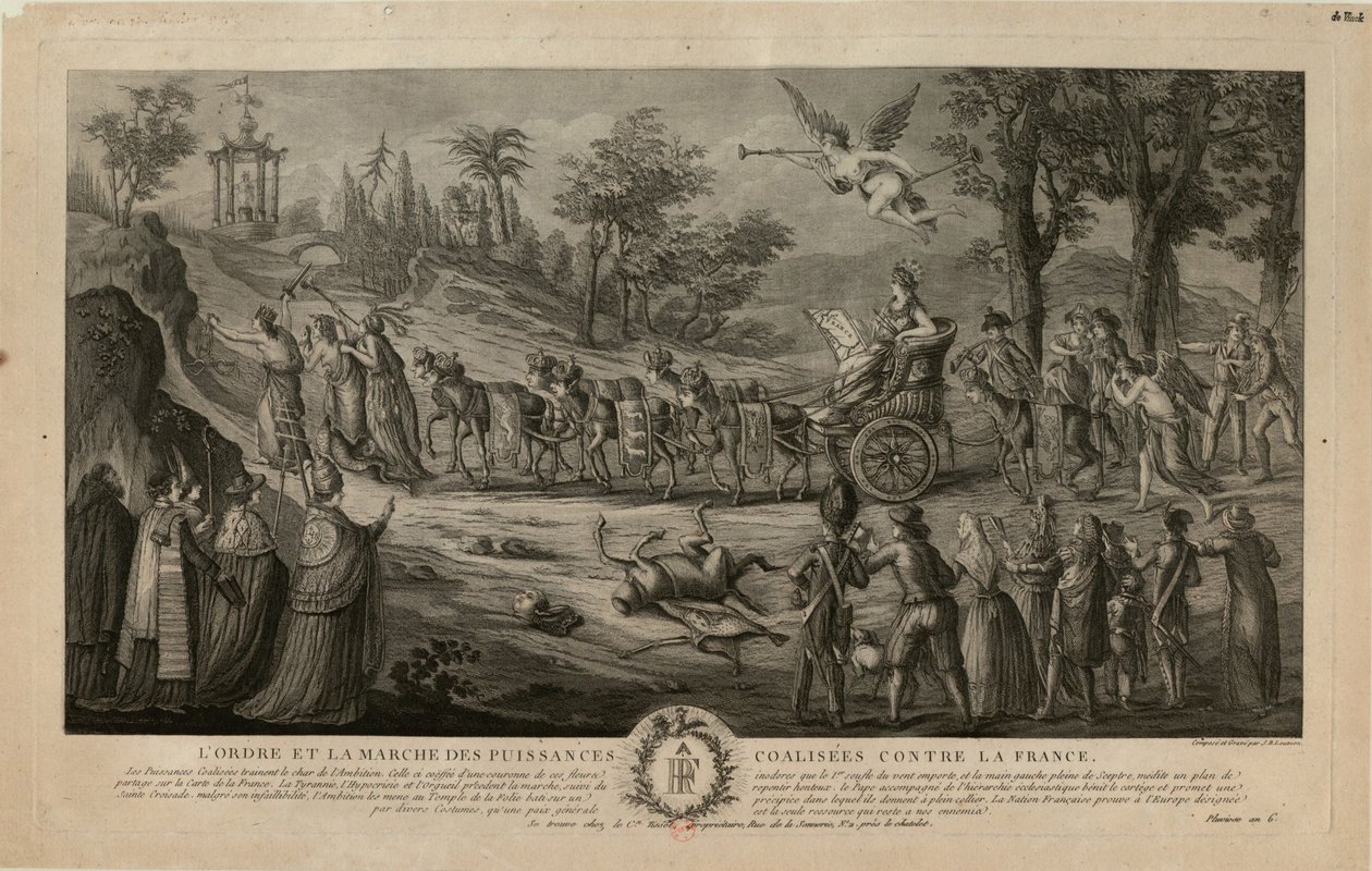 Marcha de los poderes aliados contra Francia, 1798 de Jean Baptiste Marie Louvion