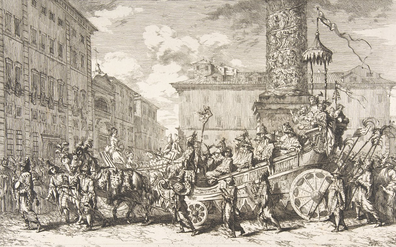 La Mascarada China, 1735 de Jean Baptiste Marie Pierre
