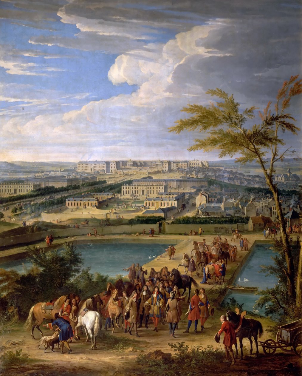 Vista de la ciudad y el Palacio de Versalles, vista desde la colina Montbauron de Jean Baptiste Martin