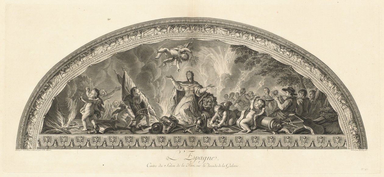 España, Centro del Salón de la Paz en la Galería [pl. 47] de Jean Baptiste Masse