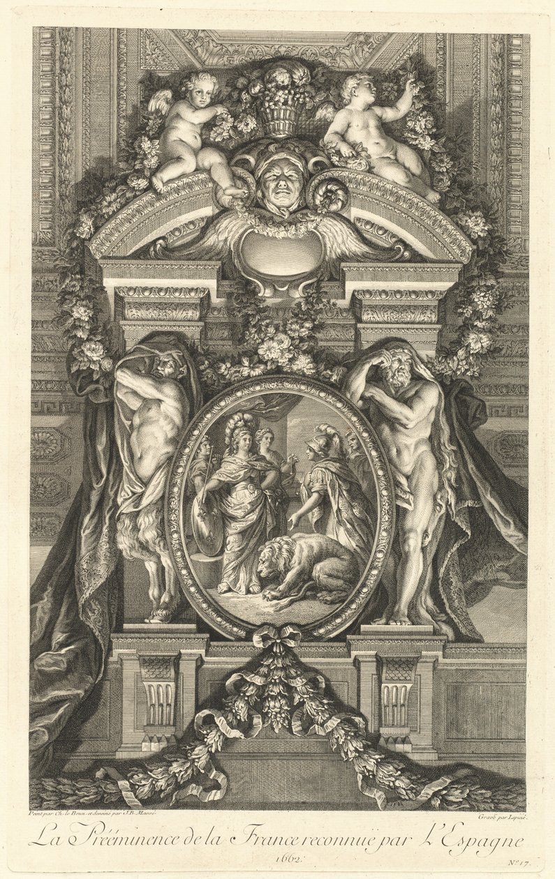 La preeminencia de Francia reconocida por España 1662 [pl. 17] de Jean Baptiste Masse