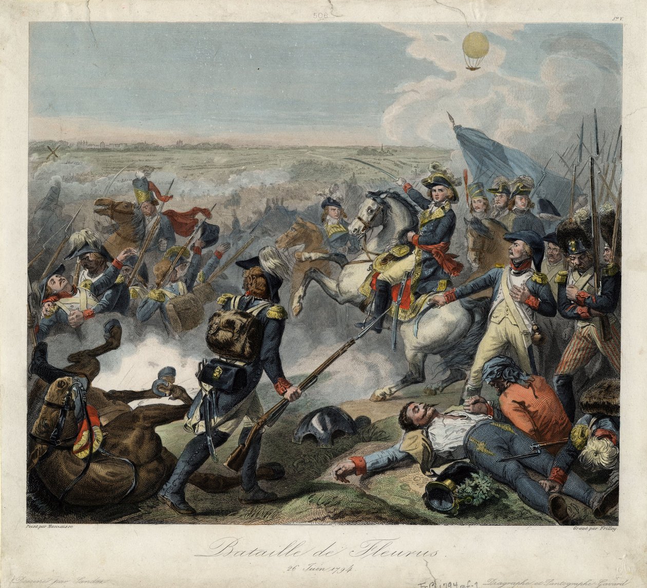 La batalla de Fleurus el 26 de junio de 1794, 1795 de Jean Baptiste Mauzaisse