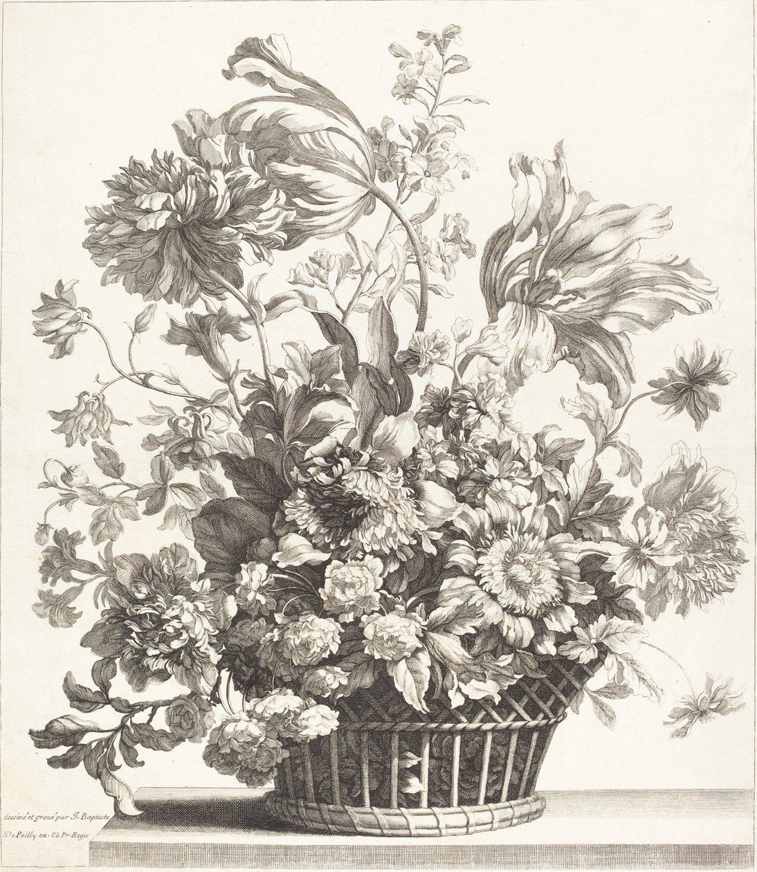 Una Cesta de Flores de Primavera de Jean Baptiste Monnoyer