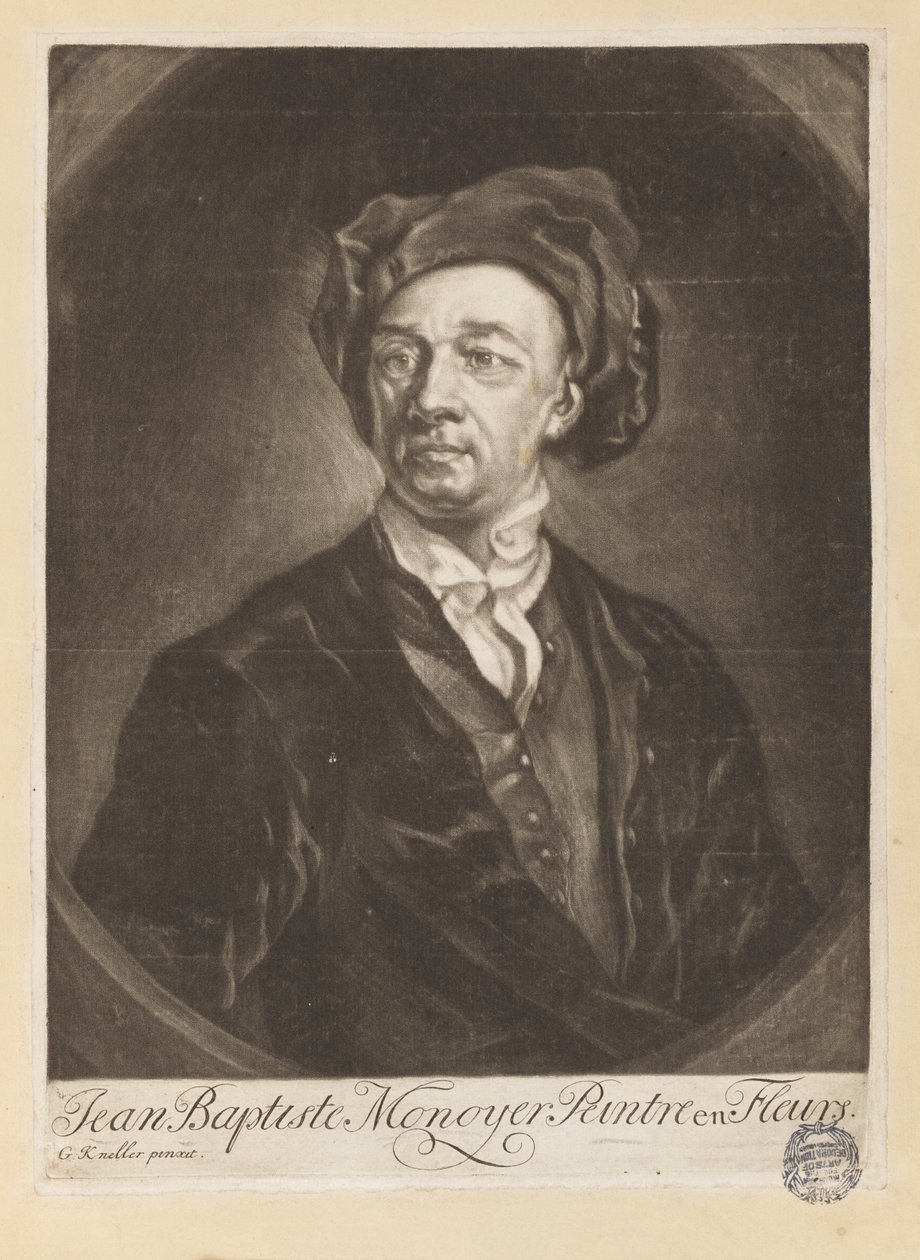 Retrato de Monnoyer de "Le Livre de toutes sortes de fleurs d