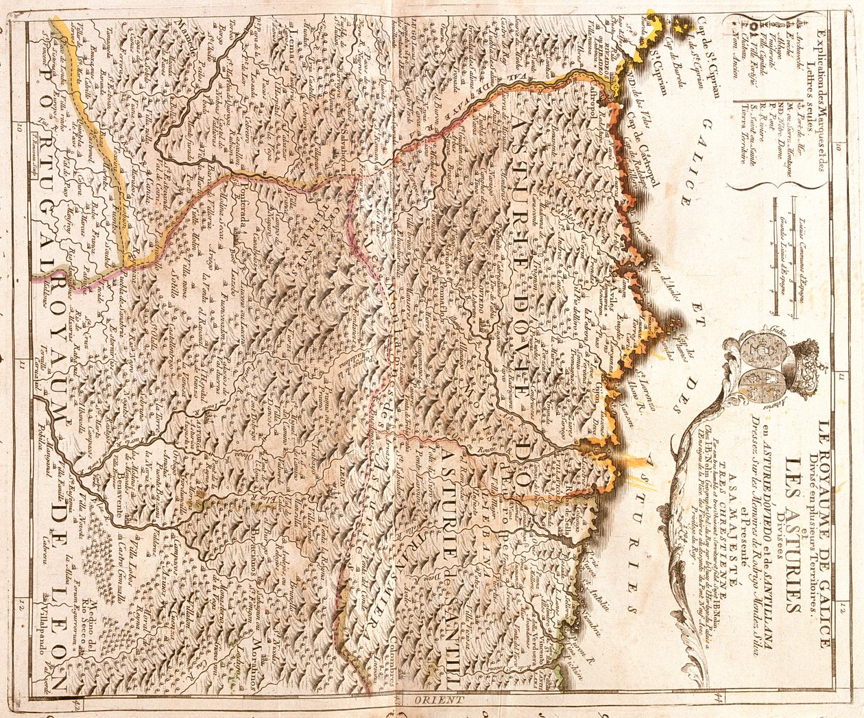 Galicia, Principado de Asturias, Cantabria, Castile and León, , Spain de Jean Baptiste Nolin