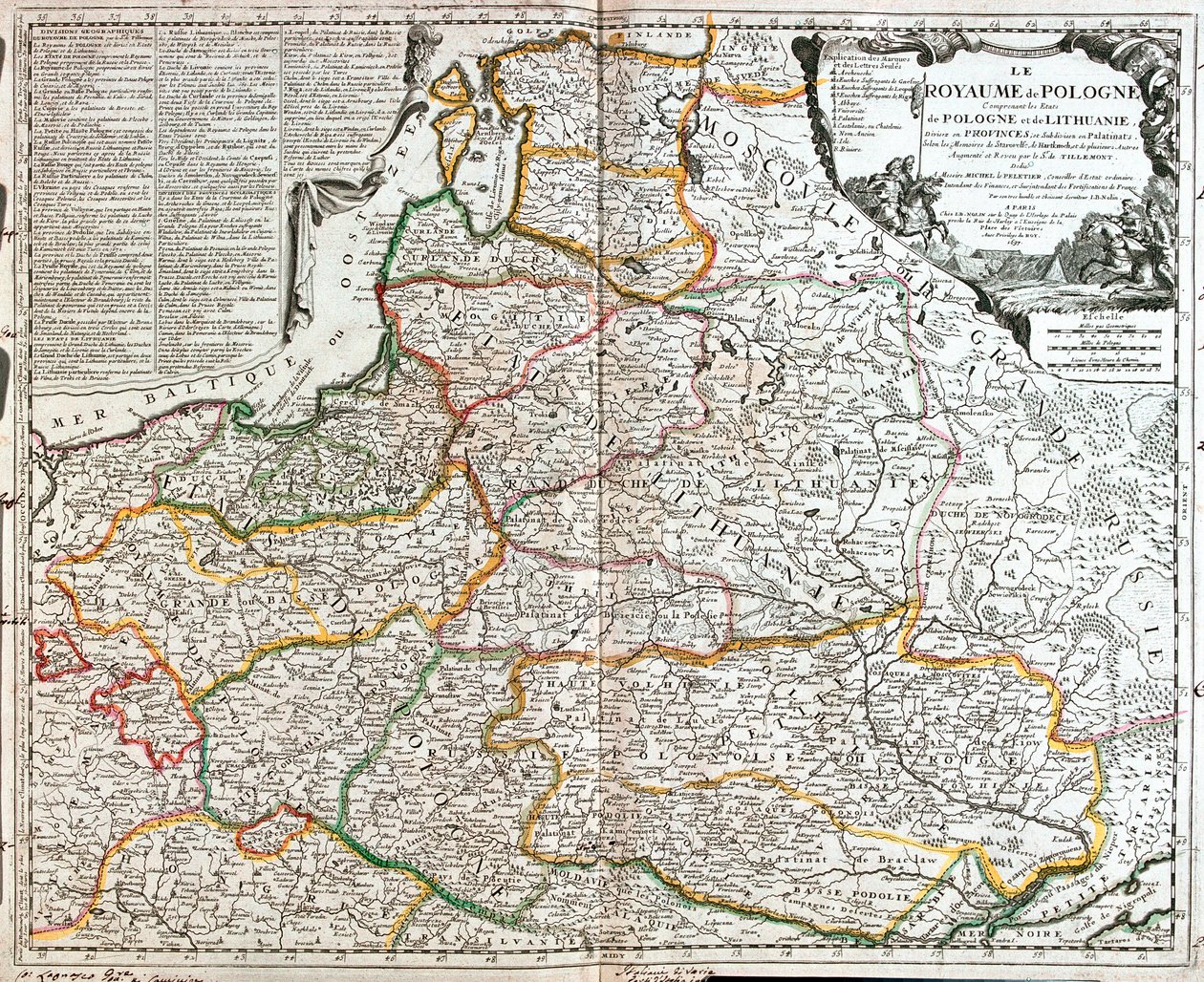 Mapa de Polonia y Lituania (Grabado) de Jean Baptiste Nolin