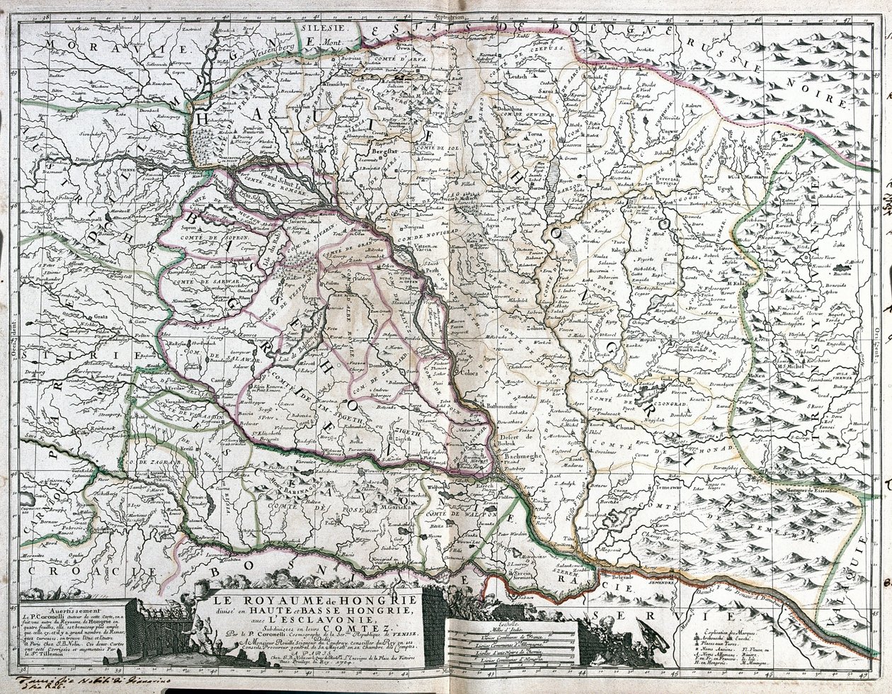 Mapa del Reino de Hungría de Jean Baptiste Nolin