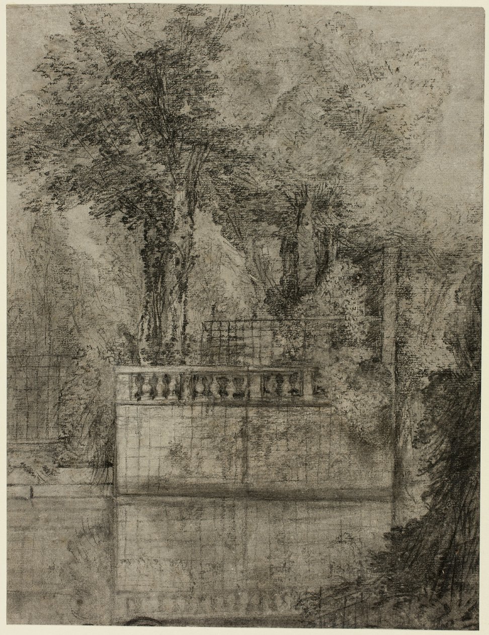 Celosía y piscina reflectante en Arcueil de Jean Baptiste Oudry