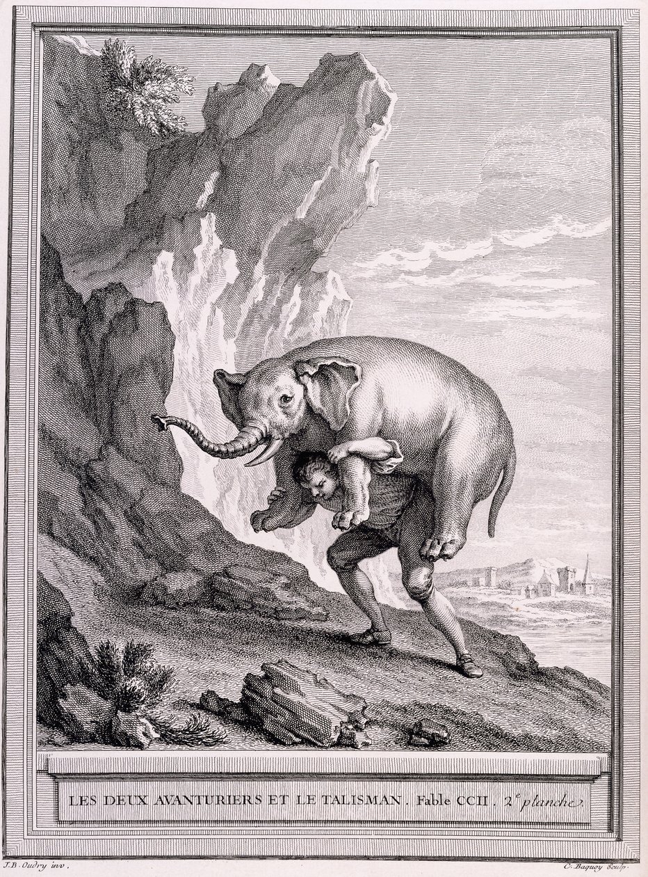 Los Dos Aventureros y el Talismán, c.1755-1759 de Jean Baptiste Oudry