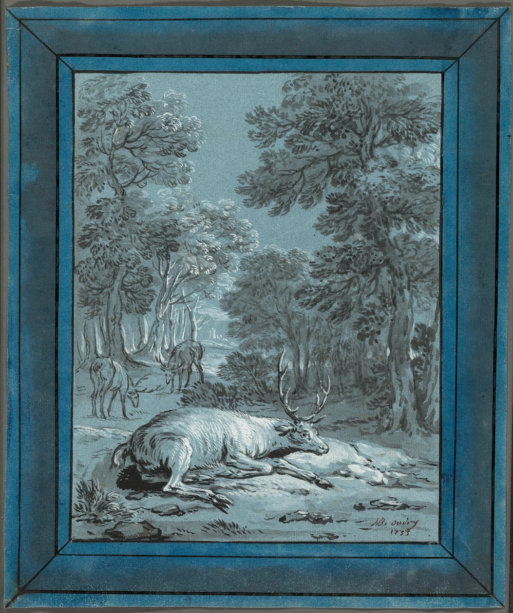 El ciervo enfermo de Jean Baptiste Oudry