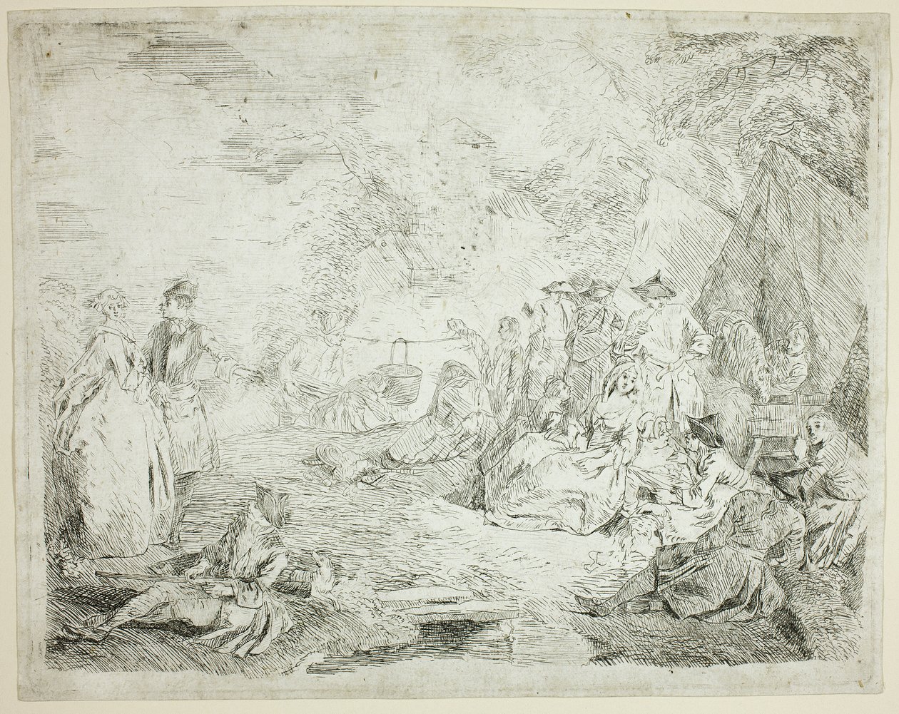 Tropas descansando de Jean Baptiste Pater