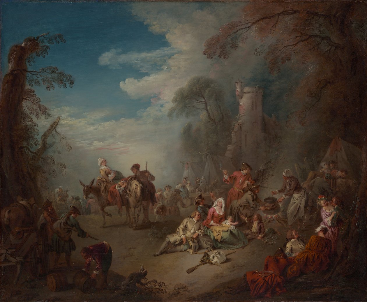 Tropas en descanso, ca. 1725 de Jean Baptiste Pater